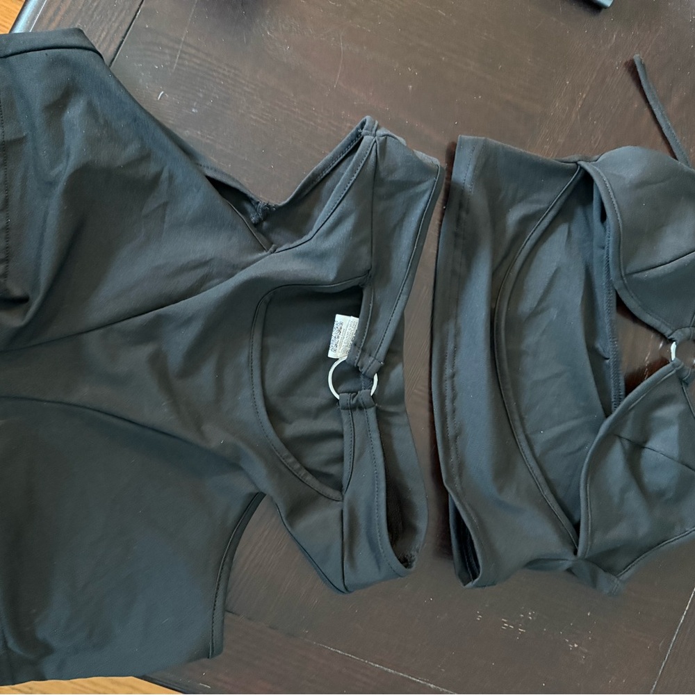 SHEIN 2 piece Black rave bikini set